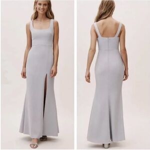 BHLDN Gray Sheath Maxi Dress with Slit